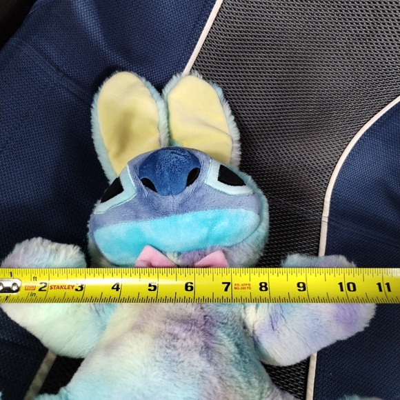 Disney Store 2020 Stitch Easter Bunny Plush Tie Dye Blue 12" - Picture 14 of 16